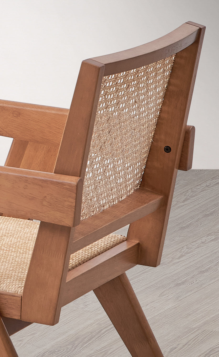 Velentina Rattan & Natural Finish Accent Chair