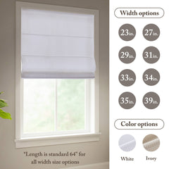 1PC 31x64" Cordless Roman Blind  Galen Matte fabric
