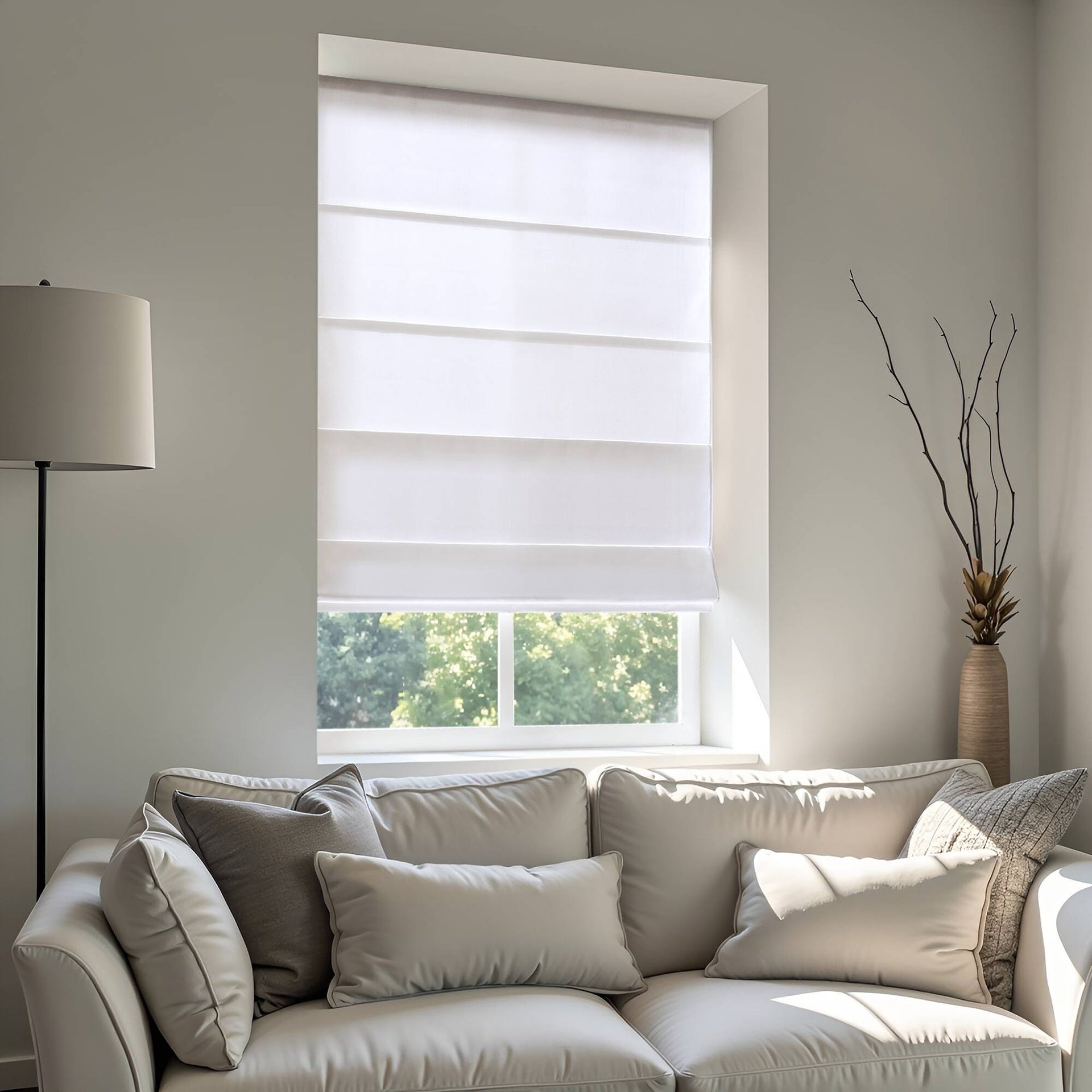1PC 31x64" Cordless Roman Blind  Galen Matte fabric
