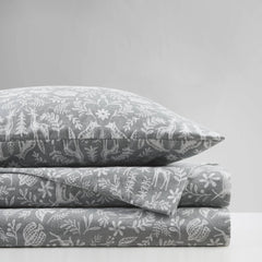 4 PCS Full Sheet Set Sage Winter Fauna