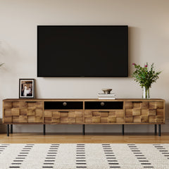 Mid Century TV Stand with 2 Drawers, Media Console Table for TVs up to 85'', Entertainment Center with Storage for Living room, Bedroom, Home Theatre