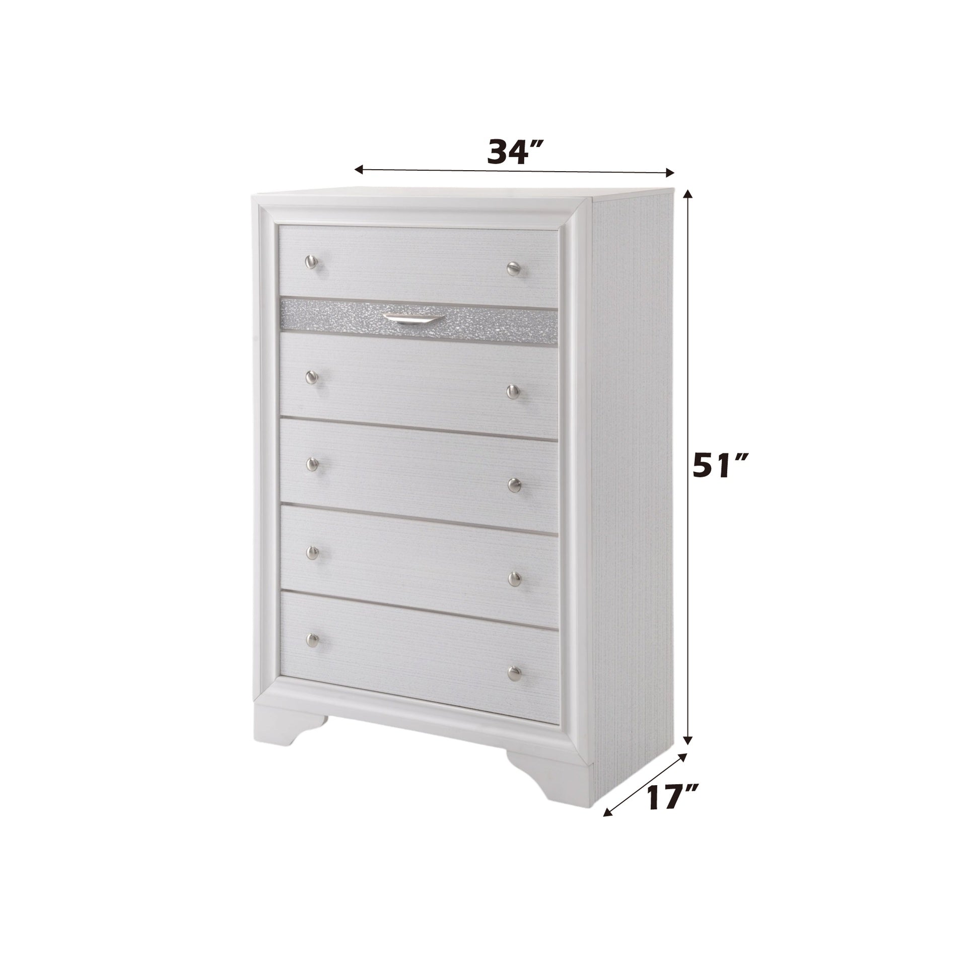 Naima White Finish Chest
