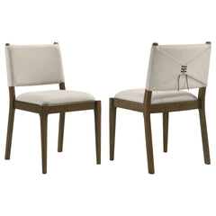 Crispin Brown Upholstered Dining Side Chair (Set of 2)
