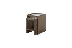 Nesting Tables with Glass Top Cocoa