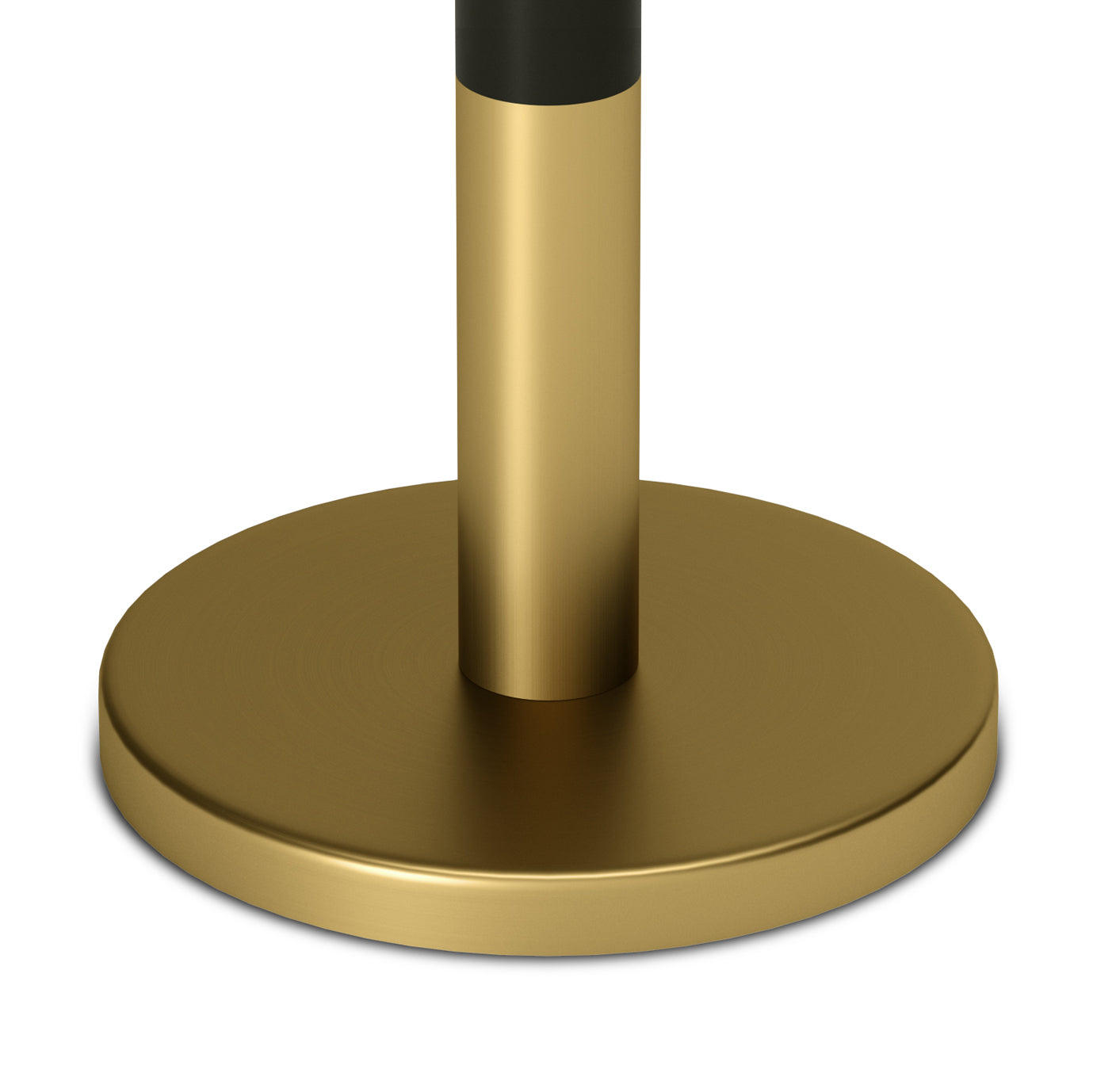 Evans Side Table in White Genuine Marble and Black/Gold Iron