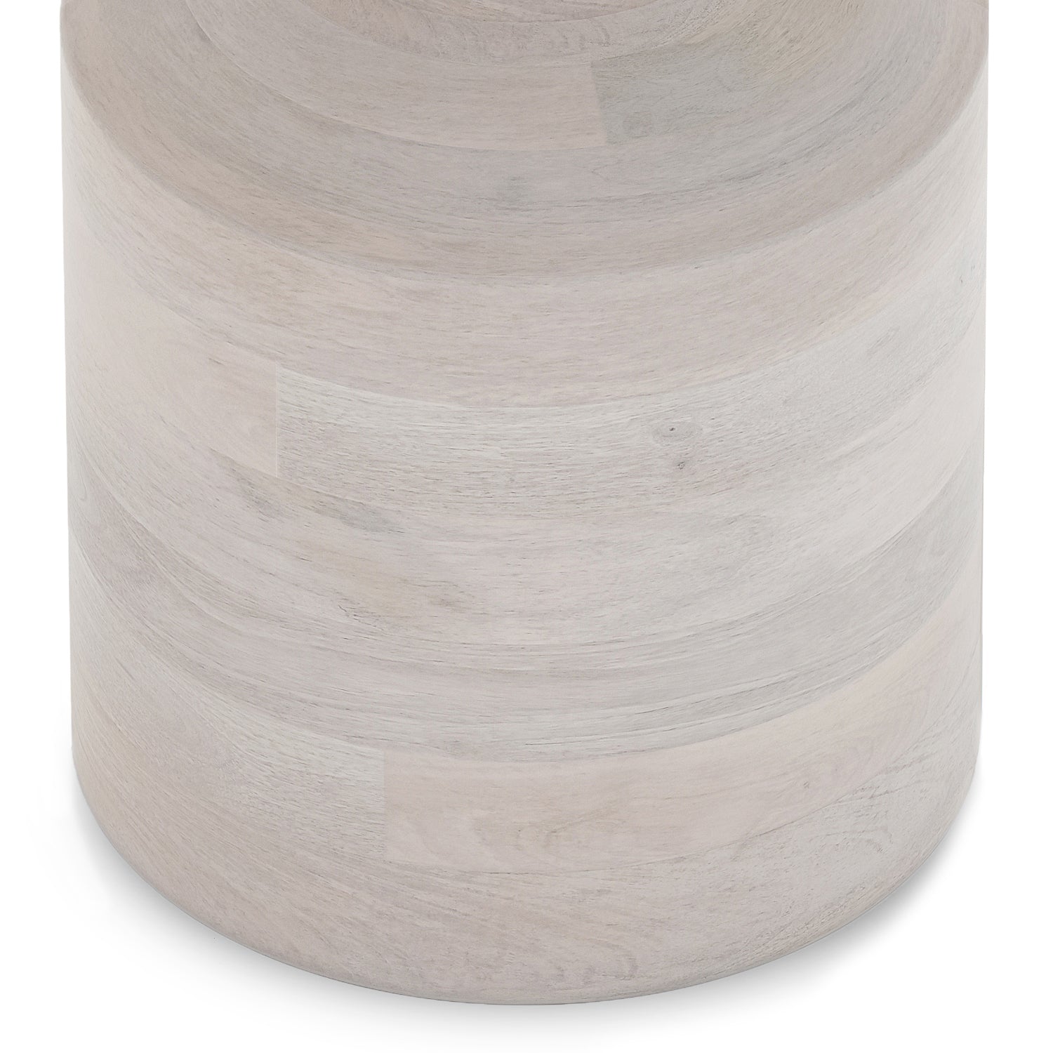 Haynes Solid Mango Accent Table in White Wash