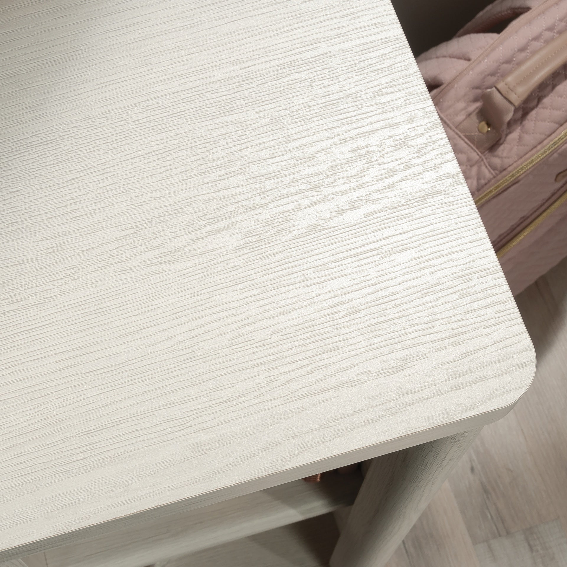 Computer Desk with 2 smooth-glide Drawers, Light Gray finish
