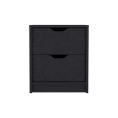 Raymer 2 Piece Bedroom Set, Nightstand + Dresser, Black