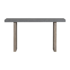 U_STYLE Uniquely Designed Oak Veneer Console Table with Distinctive Side Shapes, Suitable for Entryway, Hallway, Living Room, Foyer, Corridor
