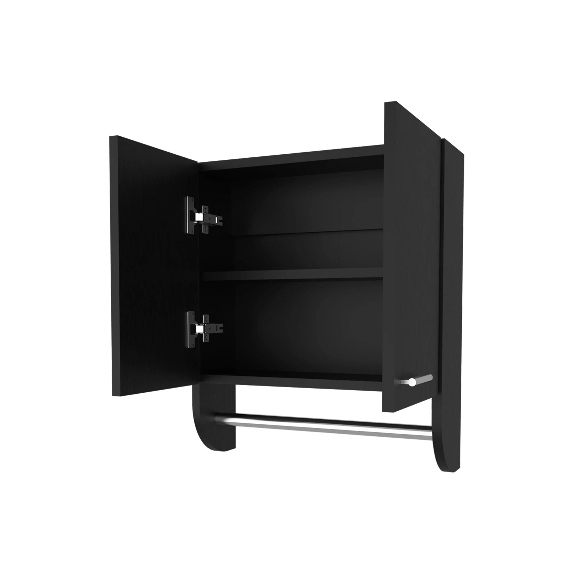 Wenge Medicine Cabinet with Towel Bar