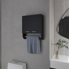 Wenge Medicine Cabinet with Towel Bar