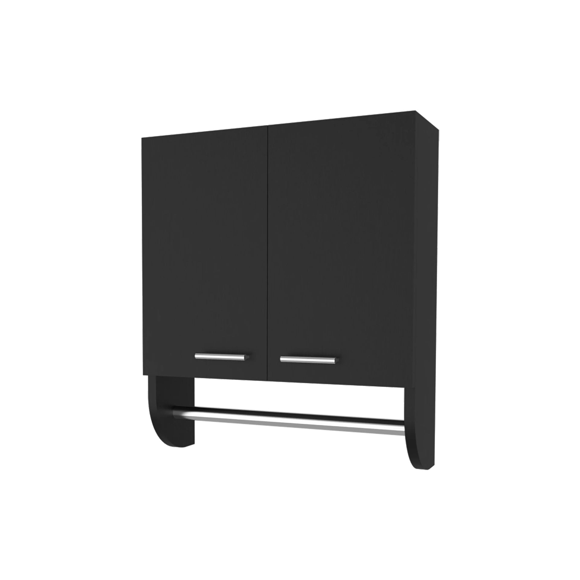 Wenge Medicine Cabinet with Towel Bar