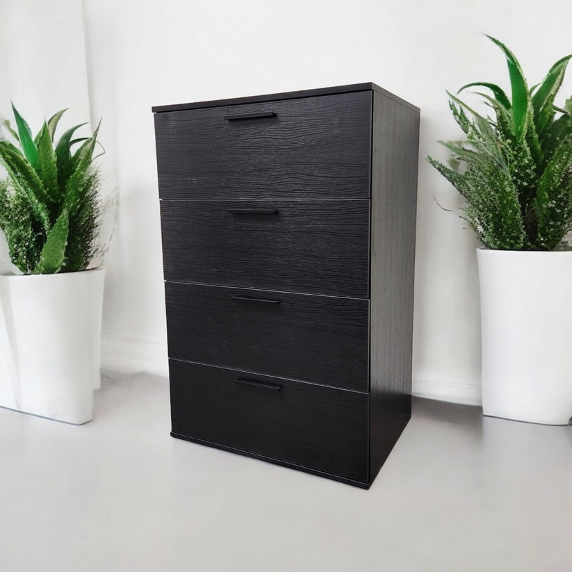 Oliver Four-Drawer Jumbo Chest in Black