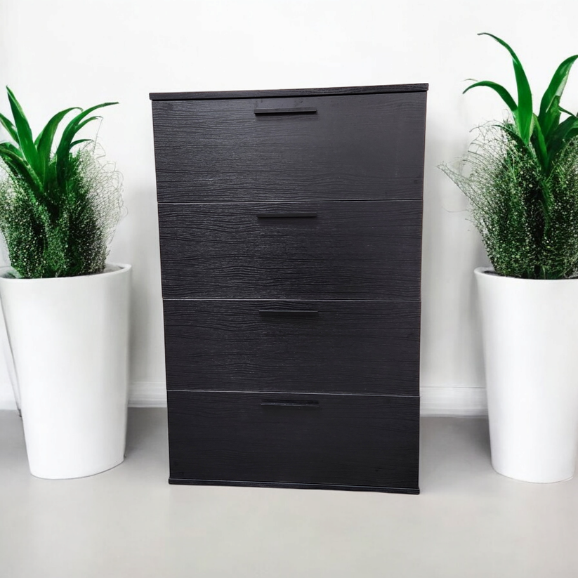 Oliver Four-Drawer Jumbo Chest in Black