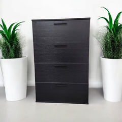 Oliver Four-Drawer Jumbo Chest in Black