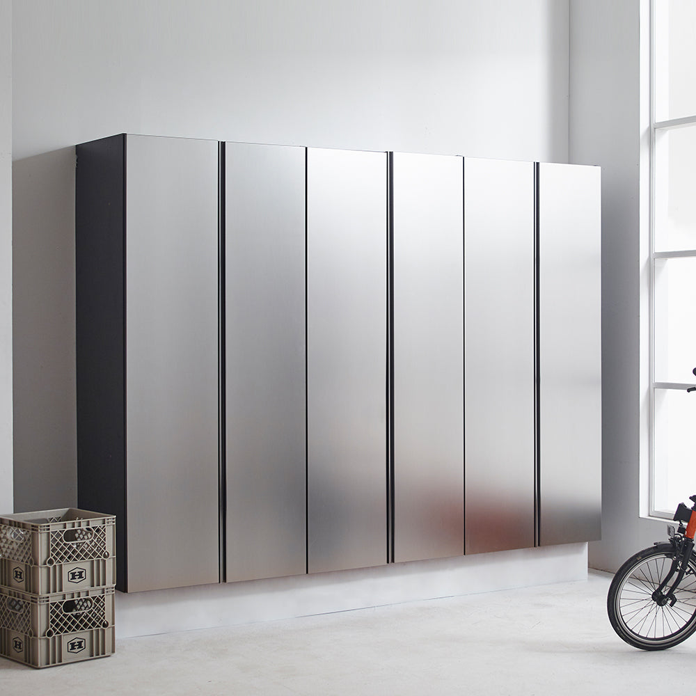 Nova Series 96 in. W x 72 in. H x 20 in. D Metallic Grey Garage Cabinet Set D (3-Piece)
