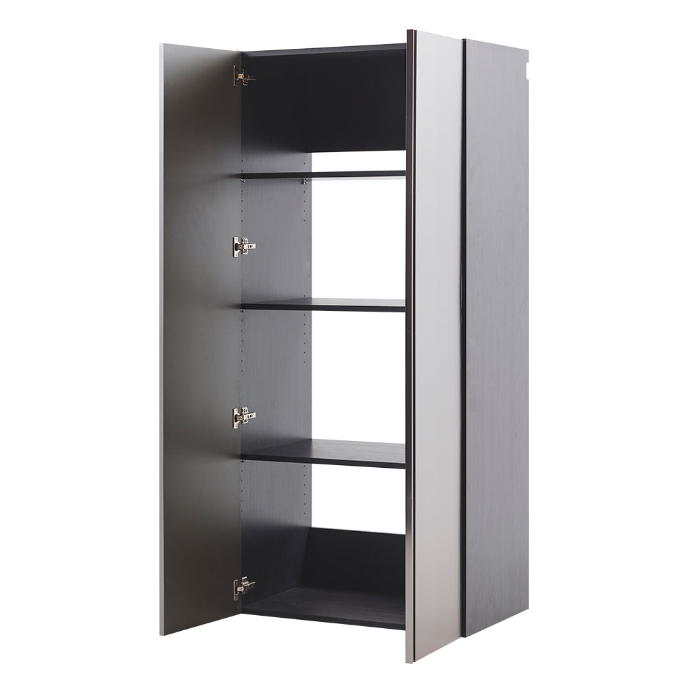 Nova Series Wood Utility Storage Garage Cabinet in Metallic Gray / Nova Series Wall Mounted Wood Utility Storage Garage Cabinet in Metallic Gray (32 in W x 72 in H x 20 in D)
