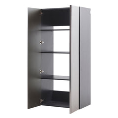 Nova Series Wood Utility Storage Garage Cabinet in Metallic Gray / Nova Series Wall Mounted Wood Utility Storage Garage Cabinet in Metallic Gray (32 in W x 72 in H x 20 in D)