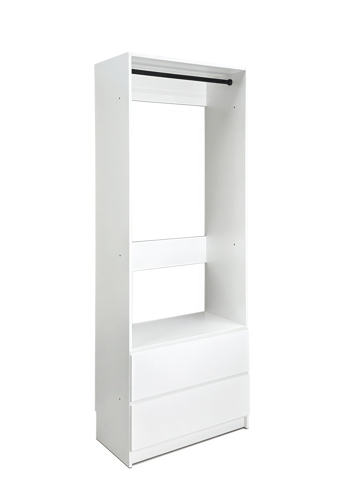 Prosper 32 inch White Wood Walk-in Closet with Two Drawers