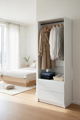 Prosper 32 inch White Wood Walk-in Closet with Two Drawers