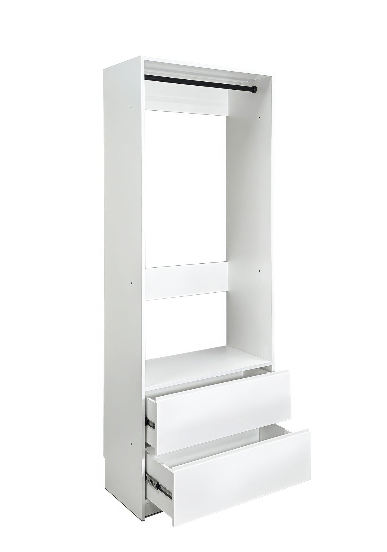Prosper 32 inch White Wood Walk-in Closet with Two Drawers