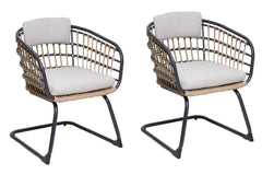 Wicker Dining Chair-SET OF 2 is designed to elevate your patio, balcony, or garden space into a cozy, stylish spot for relaxation and connection.