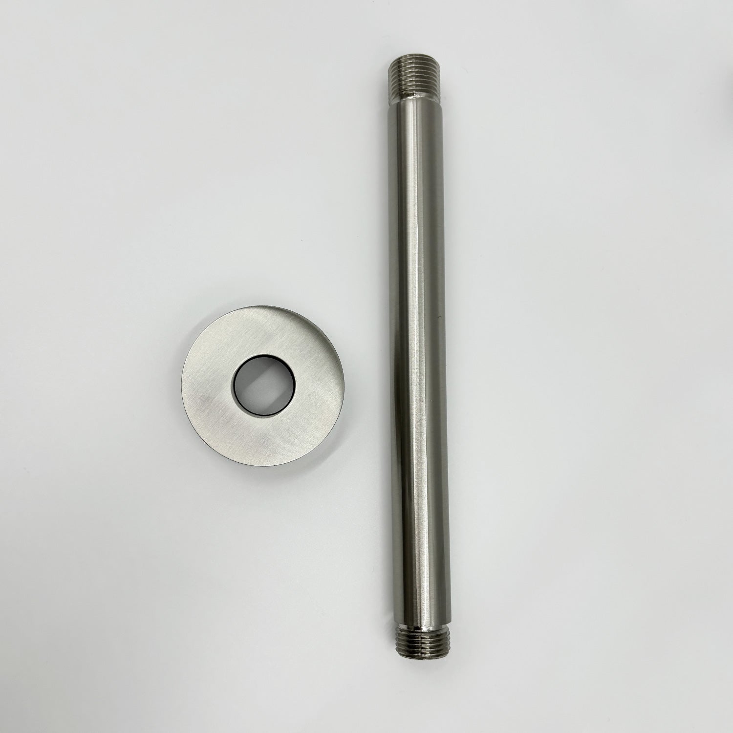 Shower Arm with Flange, 1/2 NPT Tapered Threads, Rain Shower Head Arm, Ceiling Mount Shower Extension Arm