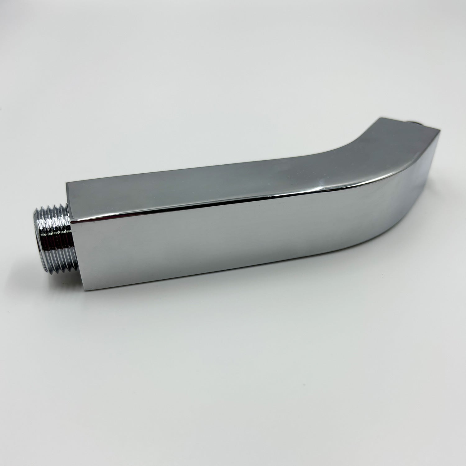 Square Shower Arm with Flange, 1/2 NPT Tapered Threads, Rain Shower Head Arm, Wall Mount Shower Extension Arm
