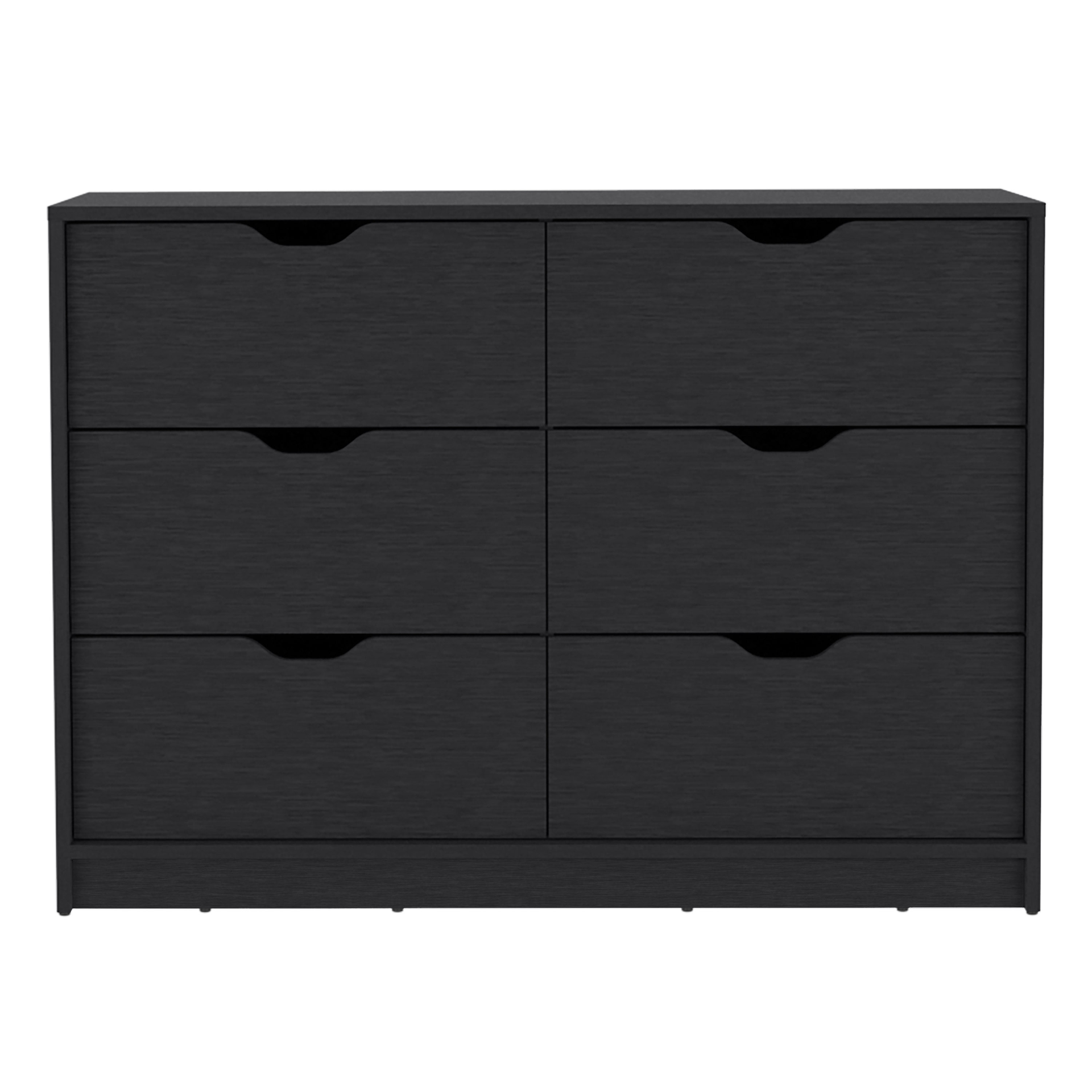 Stockley 3 Piece Bedroom Set, Nightstand + Dresser + Dresser, Black