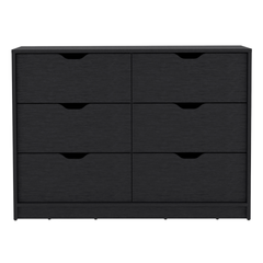 Stockley 3 Piece Bedroom Set, Nightstand + Dresser + Dresser, Black