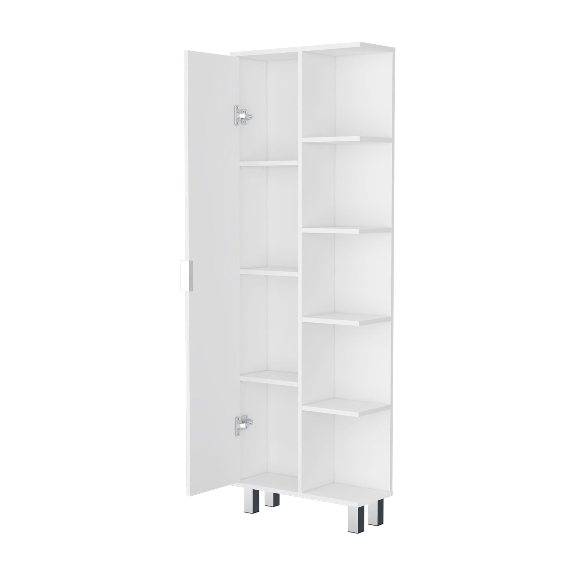 White 1-Door Linen Cabinet