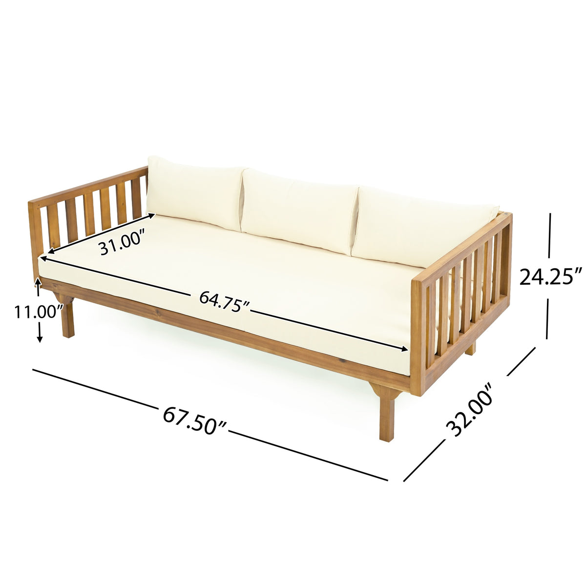 CLAREMONT 3 SEATER DAYBED (BEIGE)