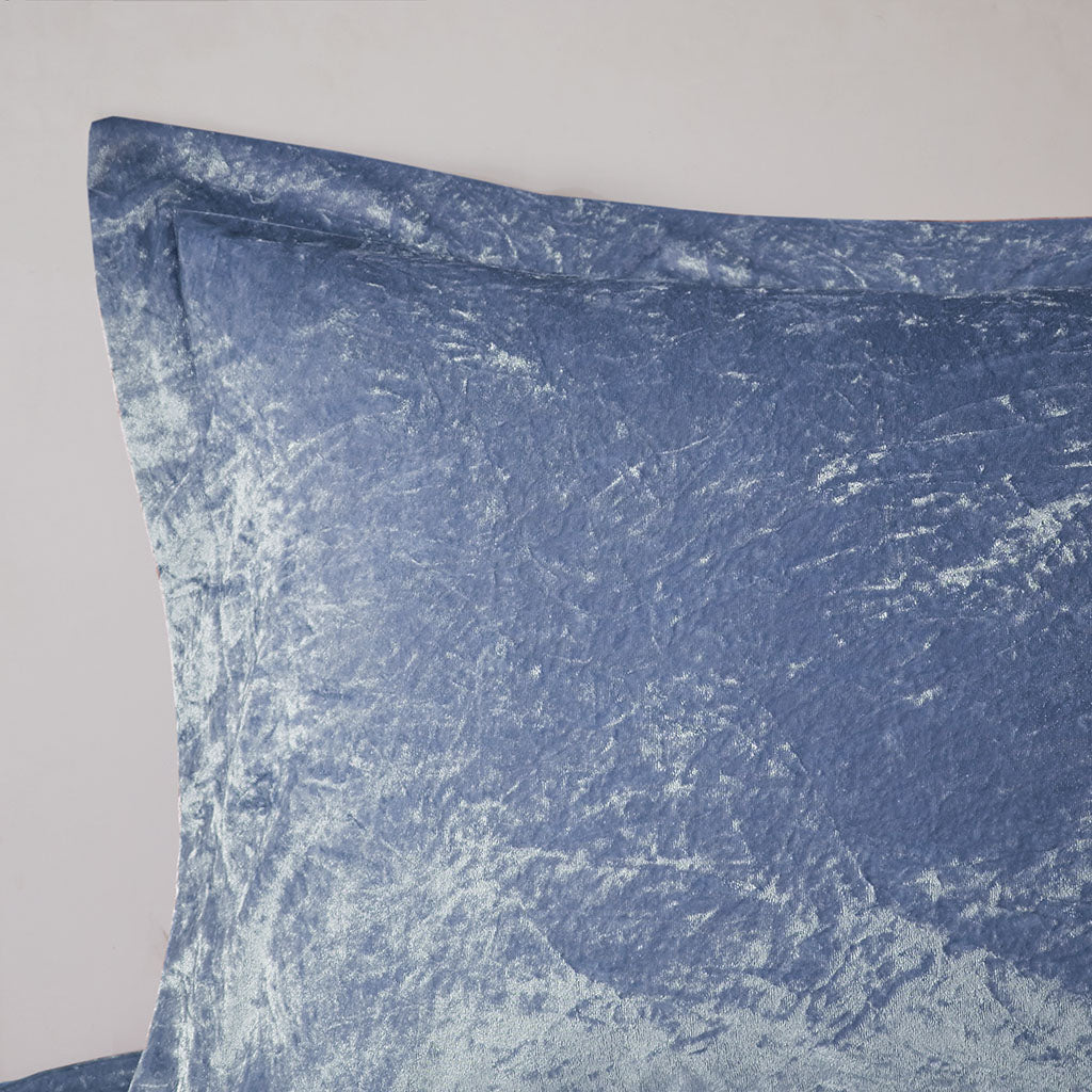 Full/Queen Velvet Duvet Cover Set with Throw Pillow