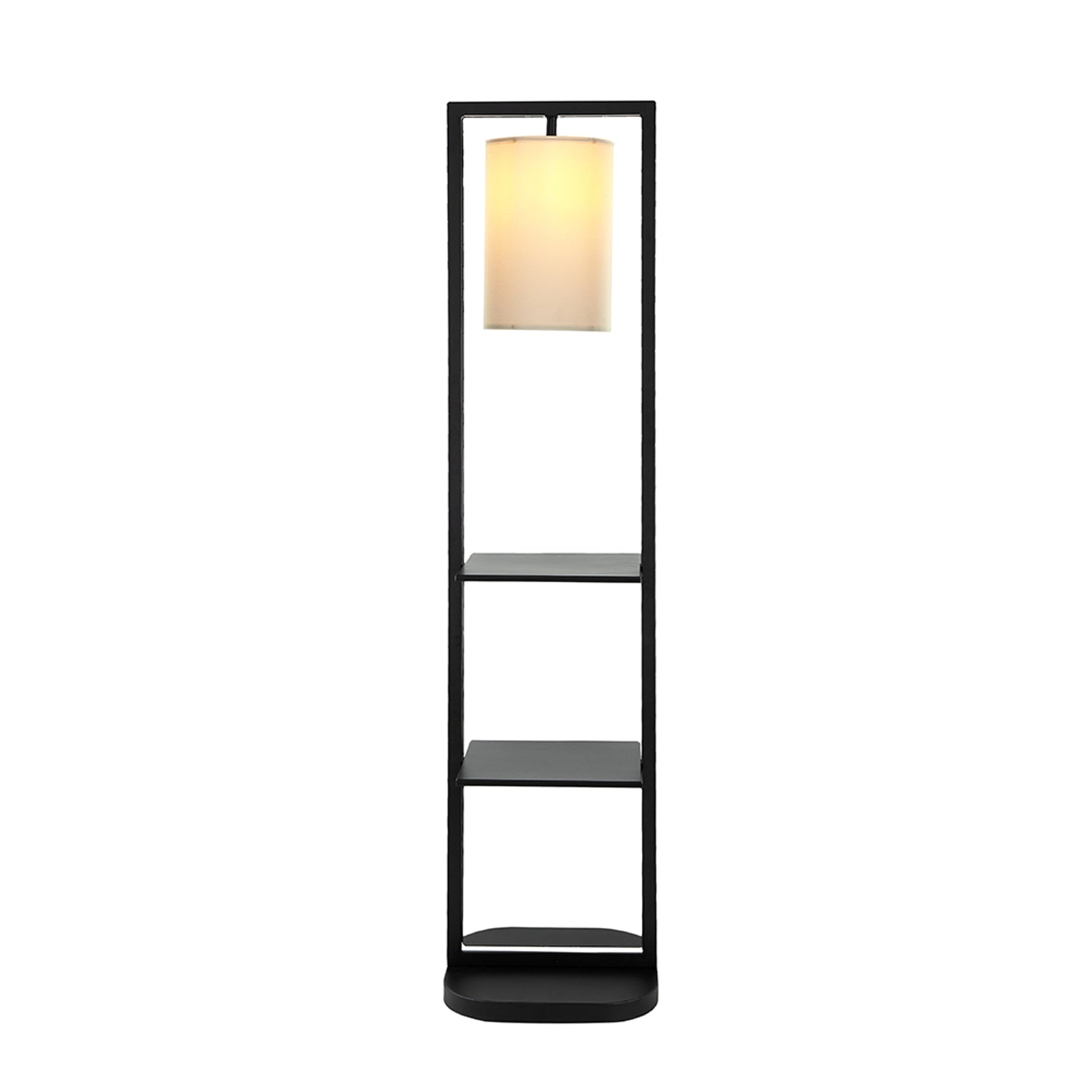 16.5x17x74" Two Tiered Vertical Shelving Stand with Light (Not include Bulb)