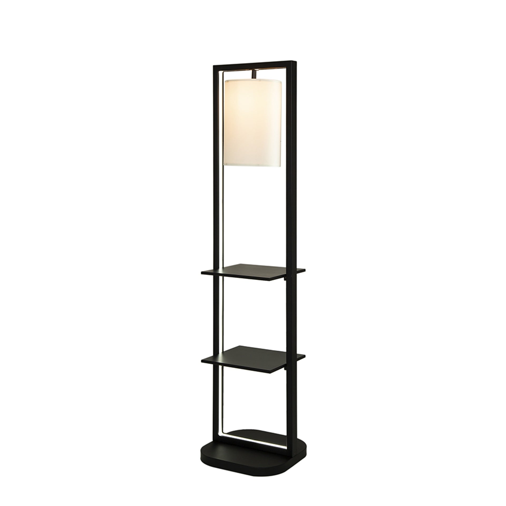 16.5x17x74" Two Tiered Vertical Shelving Stand with Light (Not include Bulb)