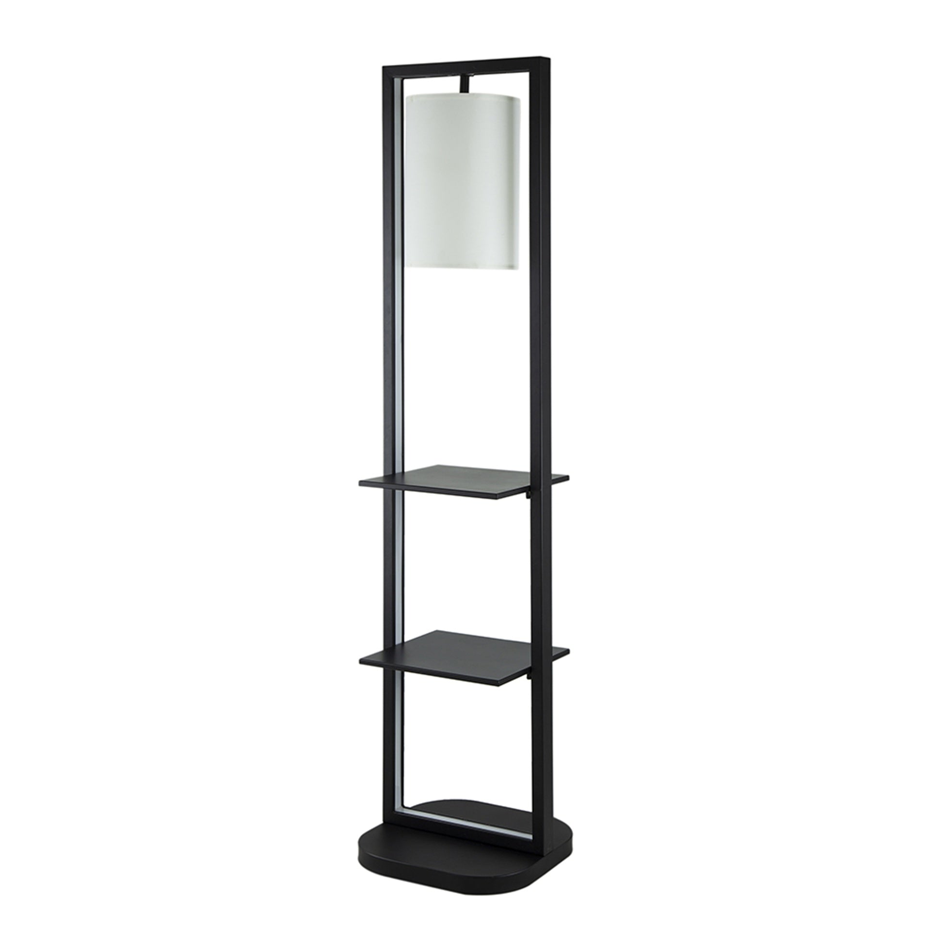 16.5x17x74" Two Tiered Vertical Shelving Stand with Light (Not include Bulb)
