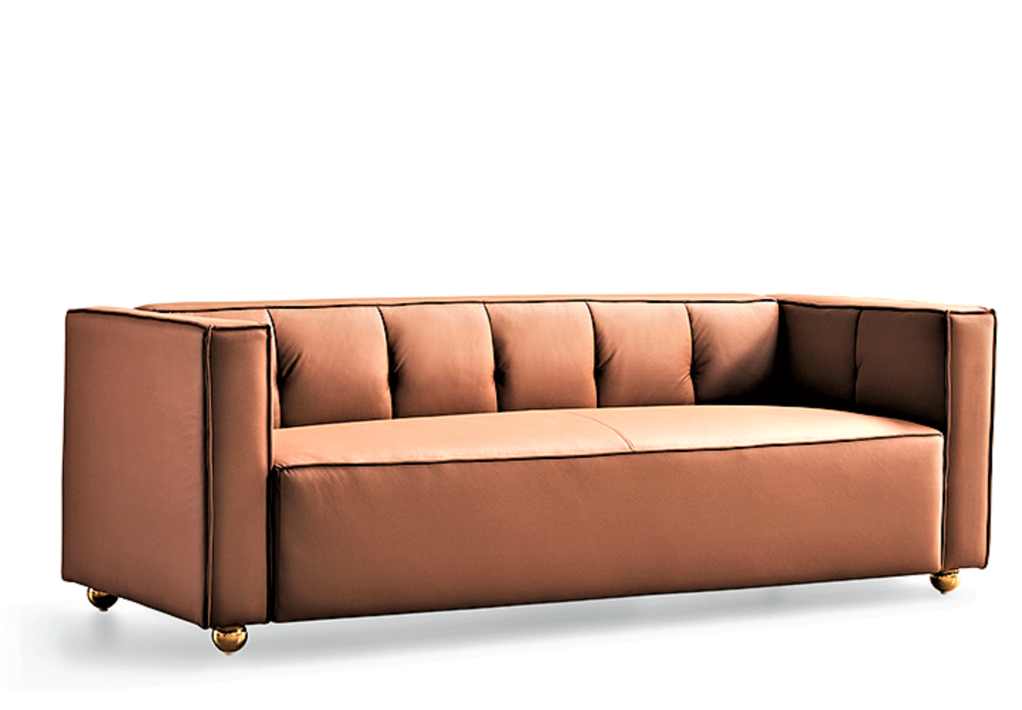 Polyester Sofa with Tufted Low Back Design, Elegant 3 Seater Couch for Coastal and Modern Farmhouse Living Rooms, 87 Inch Wide, Easy Assembly