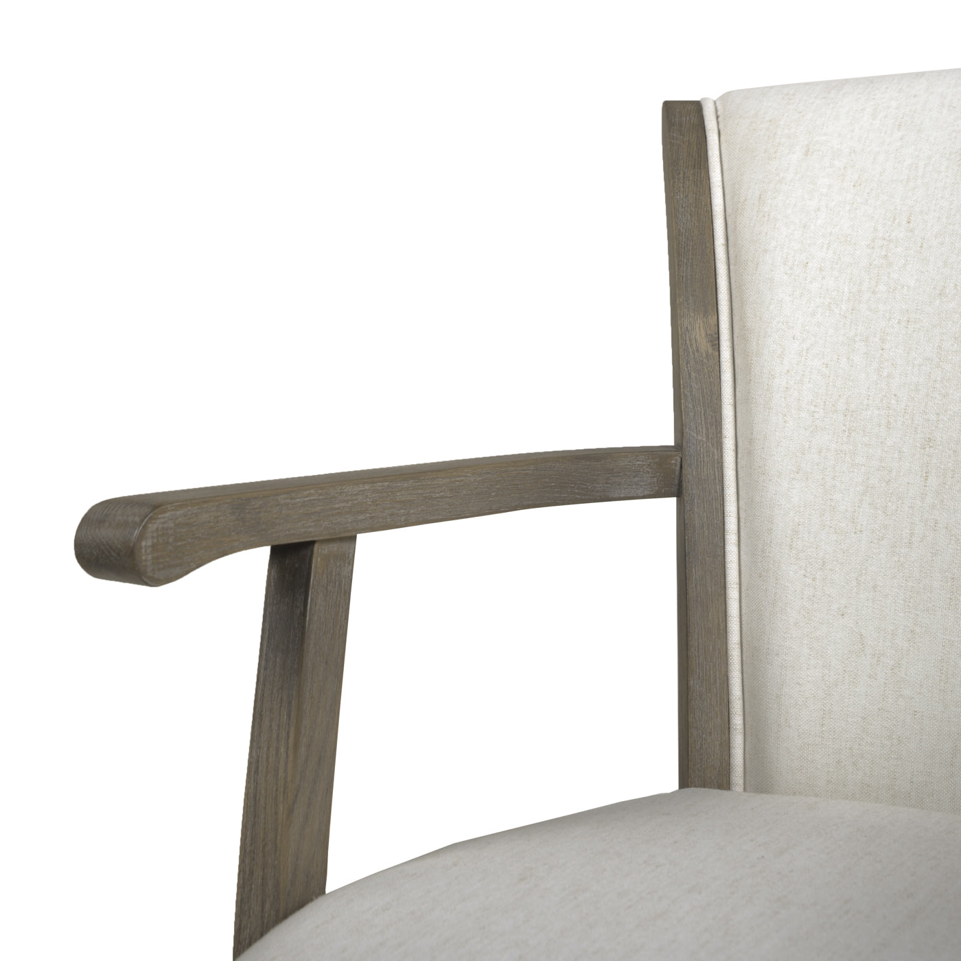 Williams 31i" Swivel Bar Stool with Armrests, Natural White Linen
