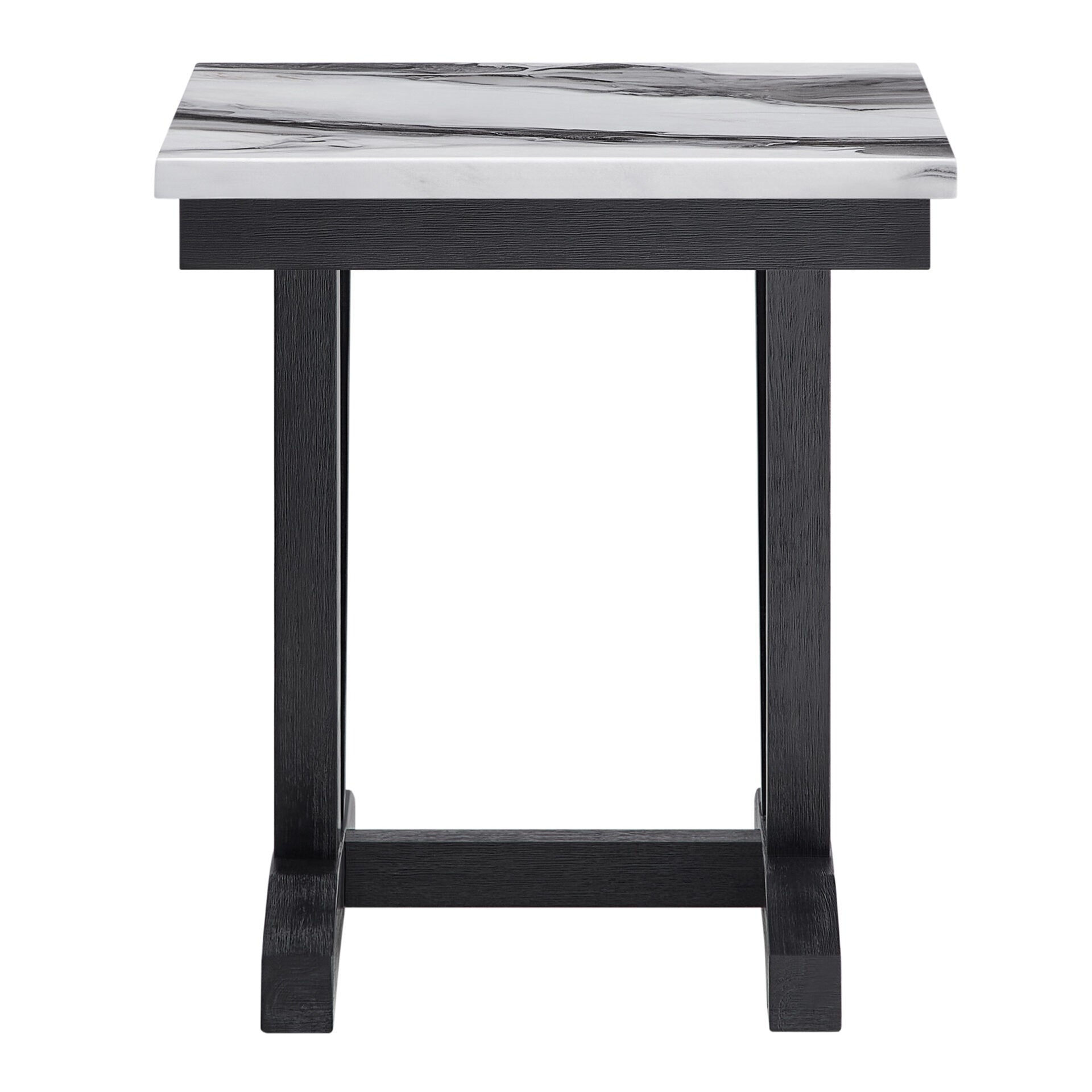 Paula Black and White End Table