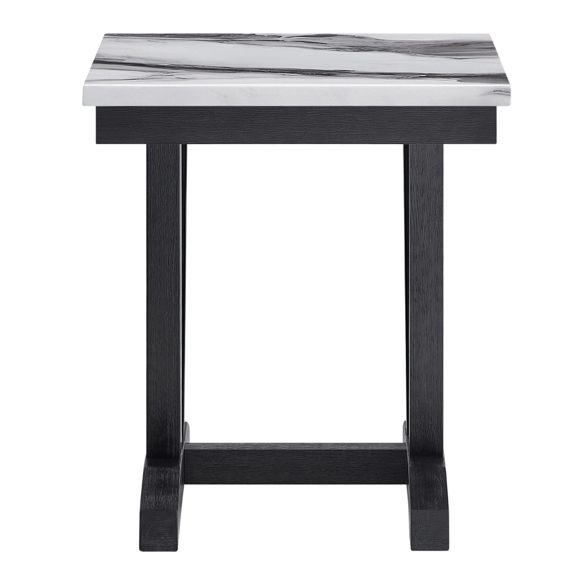 Paula Black and White End Table