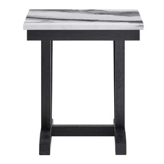 Paula Black and White End Table