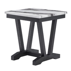 Paula Black and White End Table