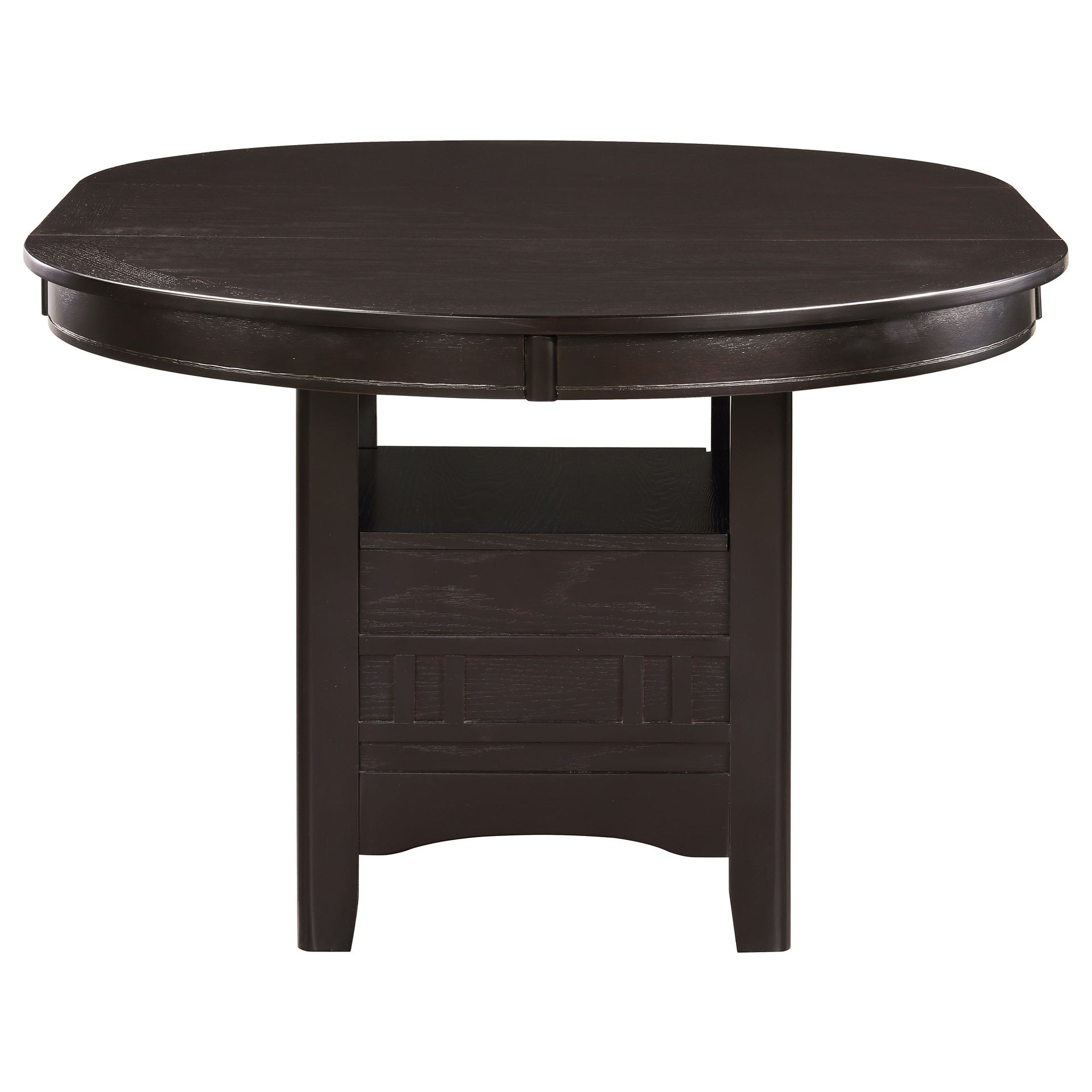 Illkirch Espresso Oval Extension Leaf Dining Table