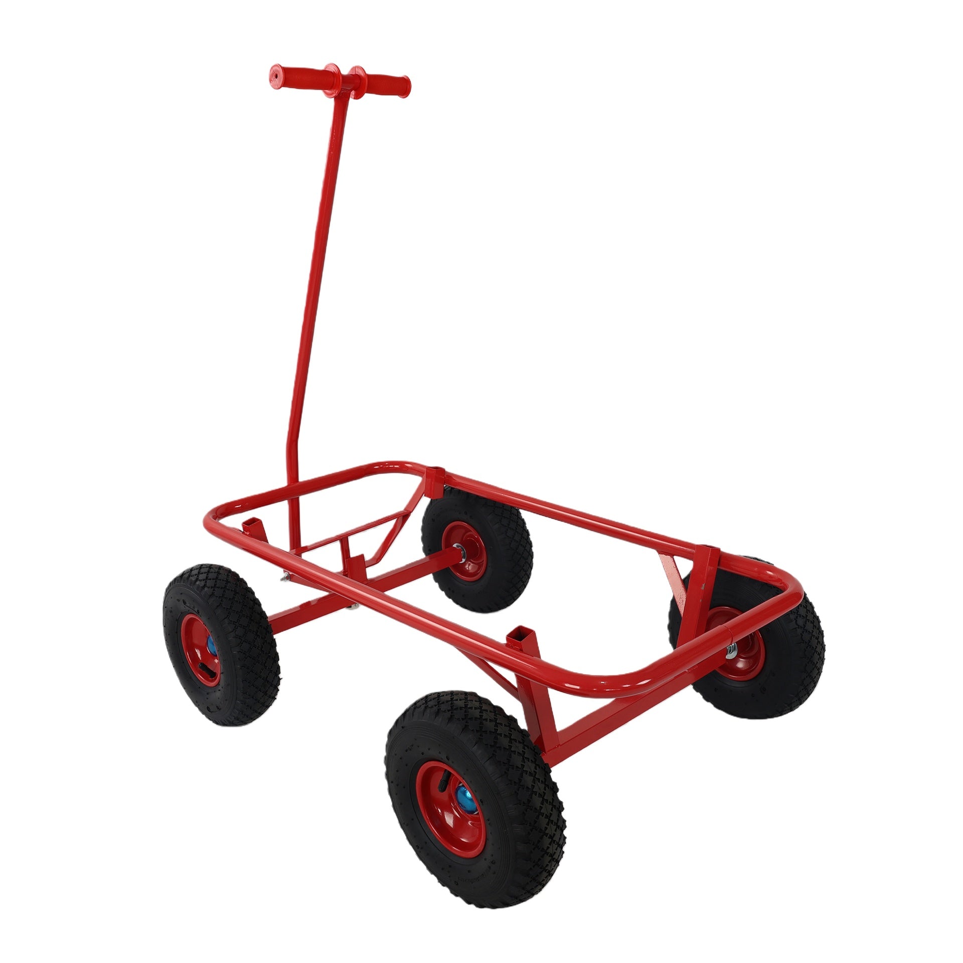 Wooden carriage + four-wheel design, Load-bearing capacity: 260LBS,Children's outdoor stroller, bringing joy to childhood outdoors