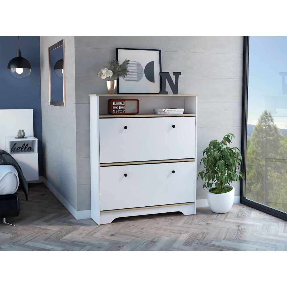 Brandford Shoe Rack, Superior Top, Two Shelves