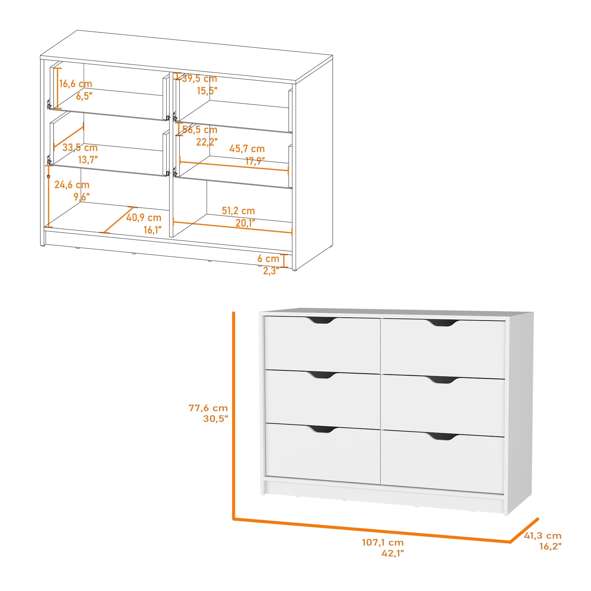 Dillon 2 Drawers Nightstand, Bedside Table with Storage