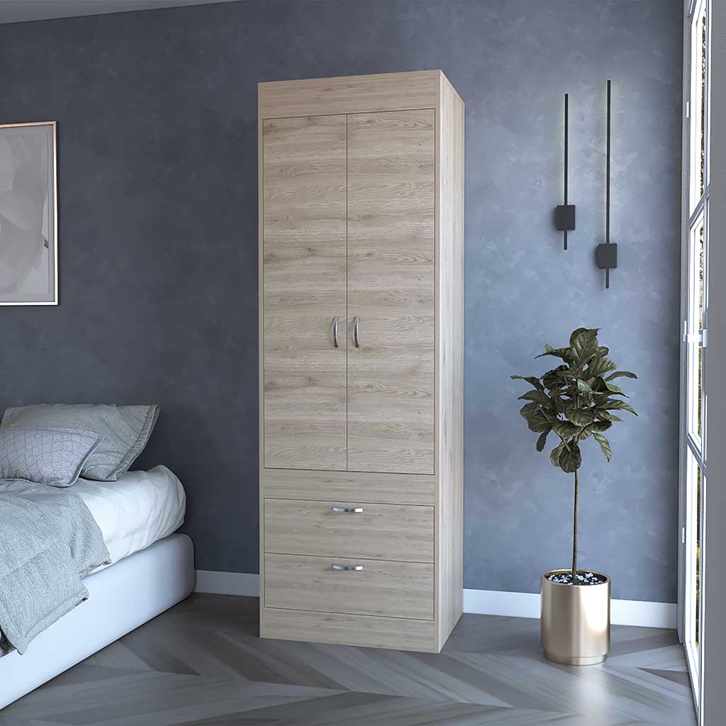 Alabama Armoire, One Large Cabinet, Two Drawers