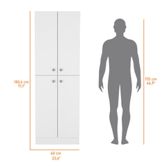 Cameron Pantry Cabinet with 4 doors and 5 hidden shelves