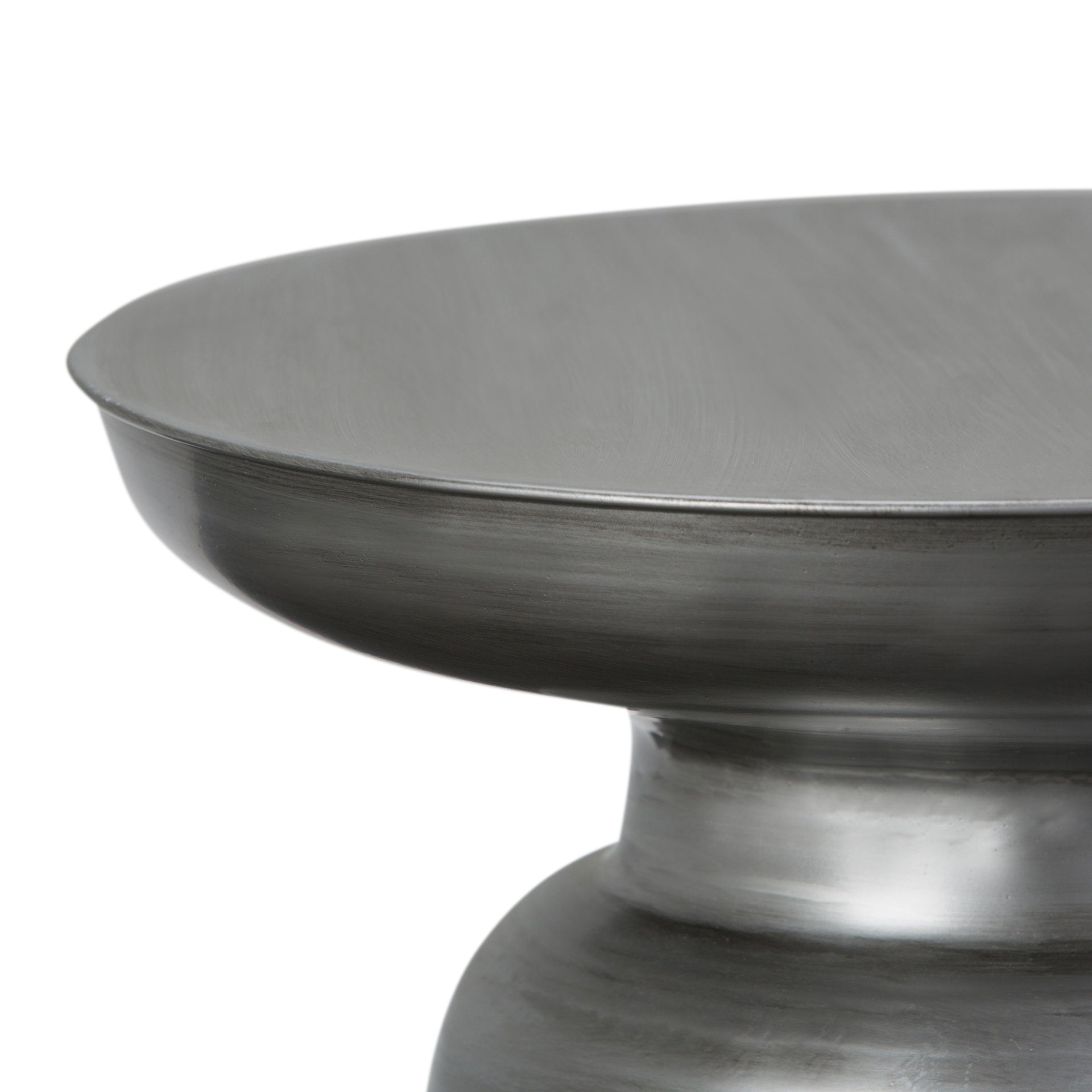 Toby 17 inch Wide Modern Industrial Metal Accent Table in Silver Iron, Assembled