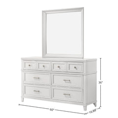 White 6 Drawer Dresser